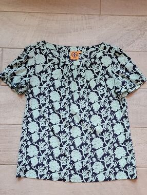 Tory Burch Silk Short Sleeve Blouse